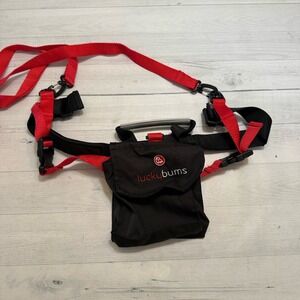 Lucky Bums ski snowboard harness trainer black and red